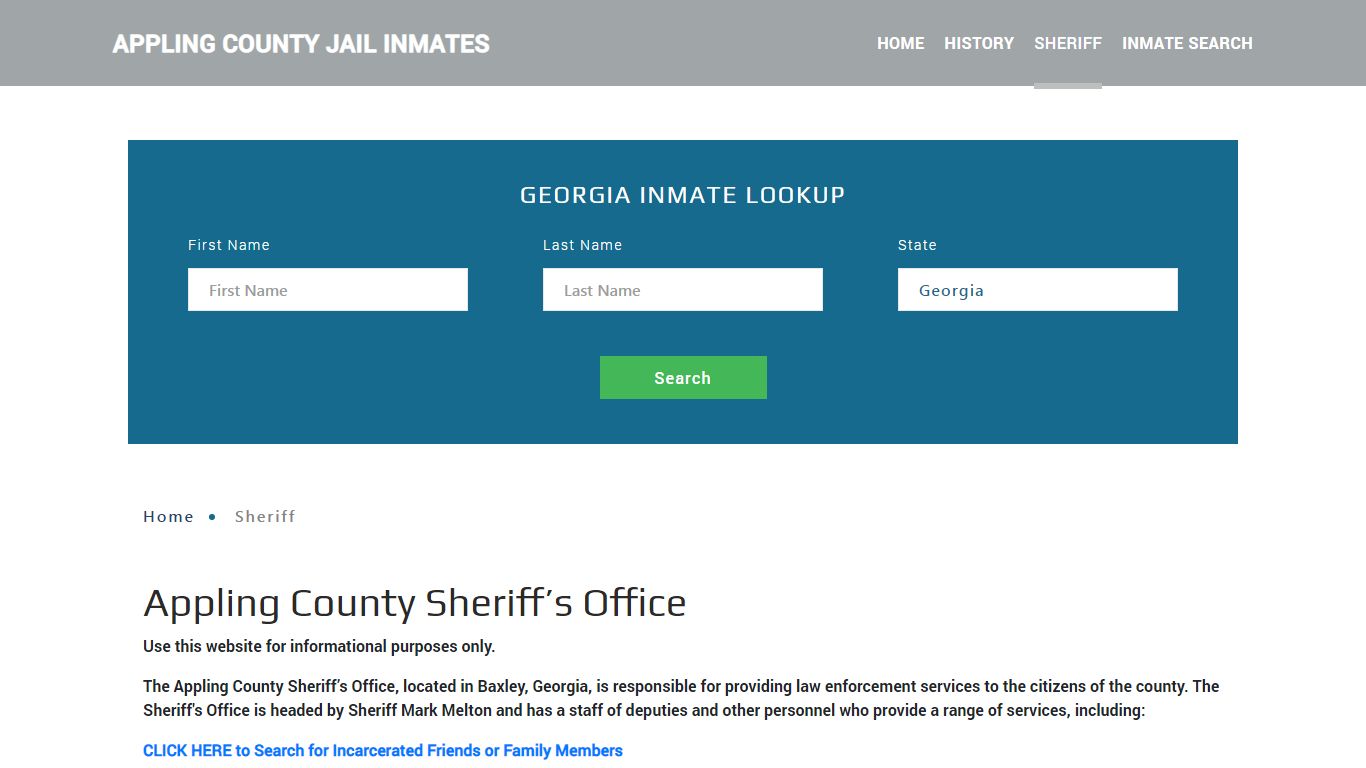 Appling County Sheriff, GA Arrest Warrant Lookup