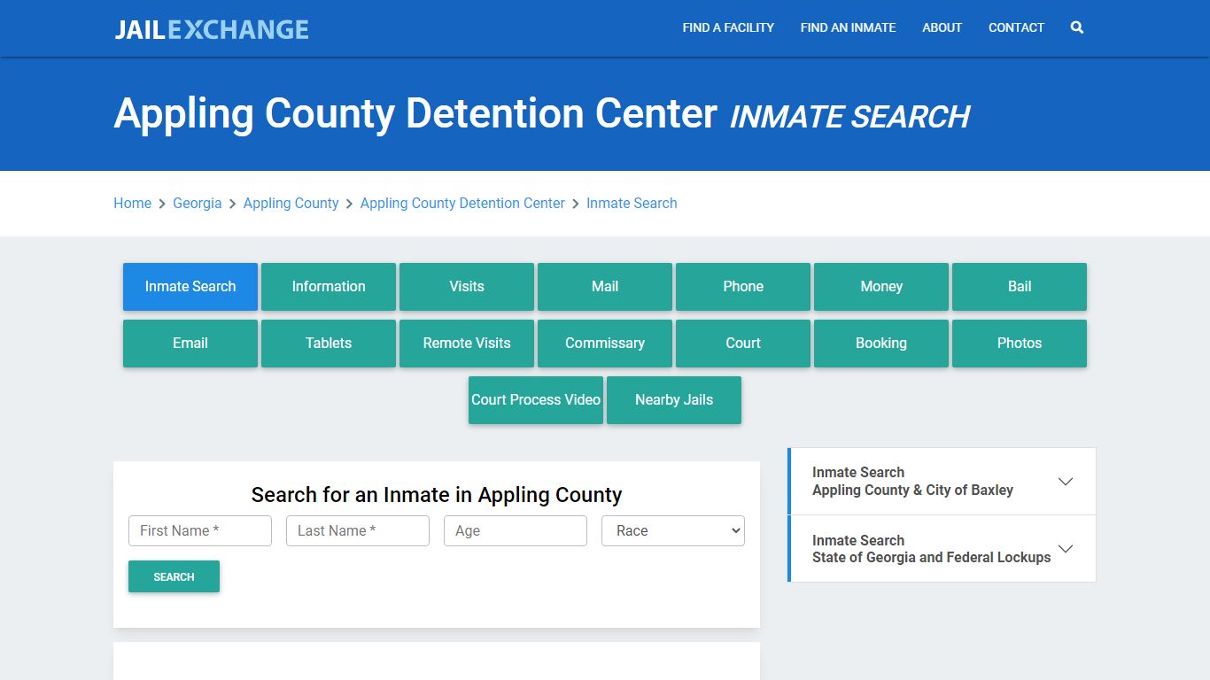 Appling County Detention Center Inmate Search - Jail Exchange